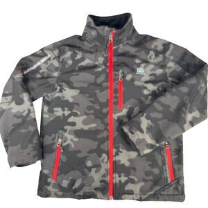 Snozu Youth Softshell Jacket M Camouflage Pattern Black & Gray Red OAS05C